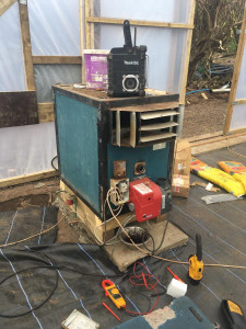 Poly tunnel warm air heater