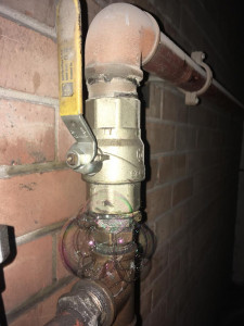 gas leak on pipe work